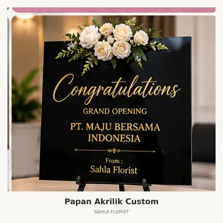 Papan Bunga Akrilik Setu